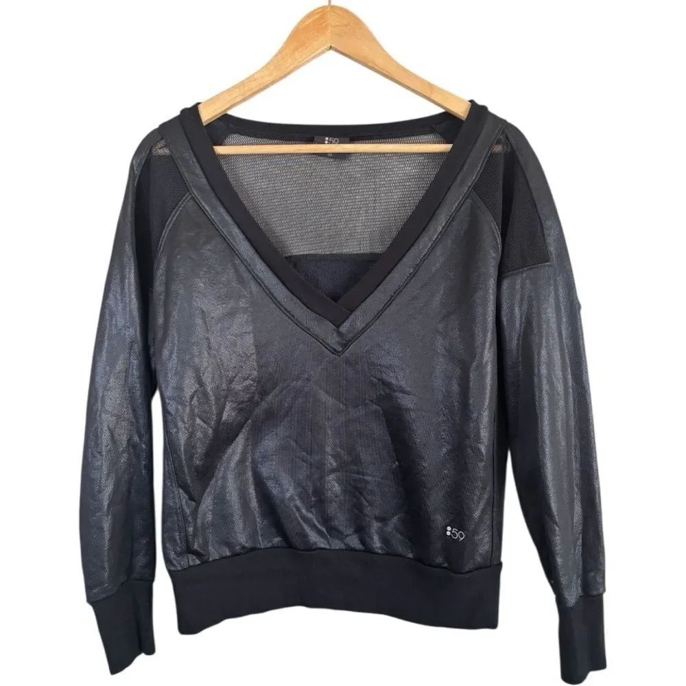 Splits59 Black V Neck Pullover Sweater